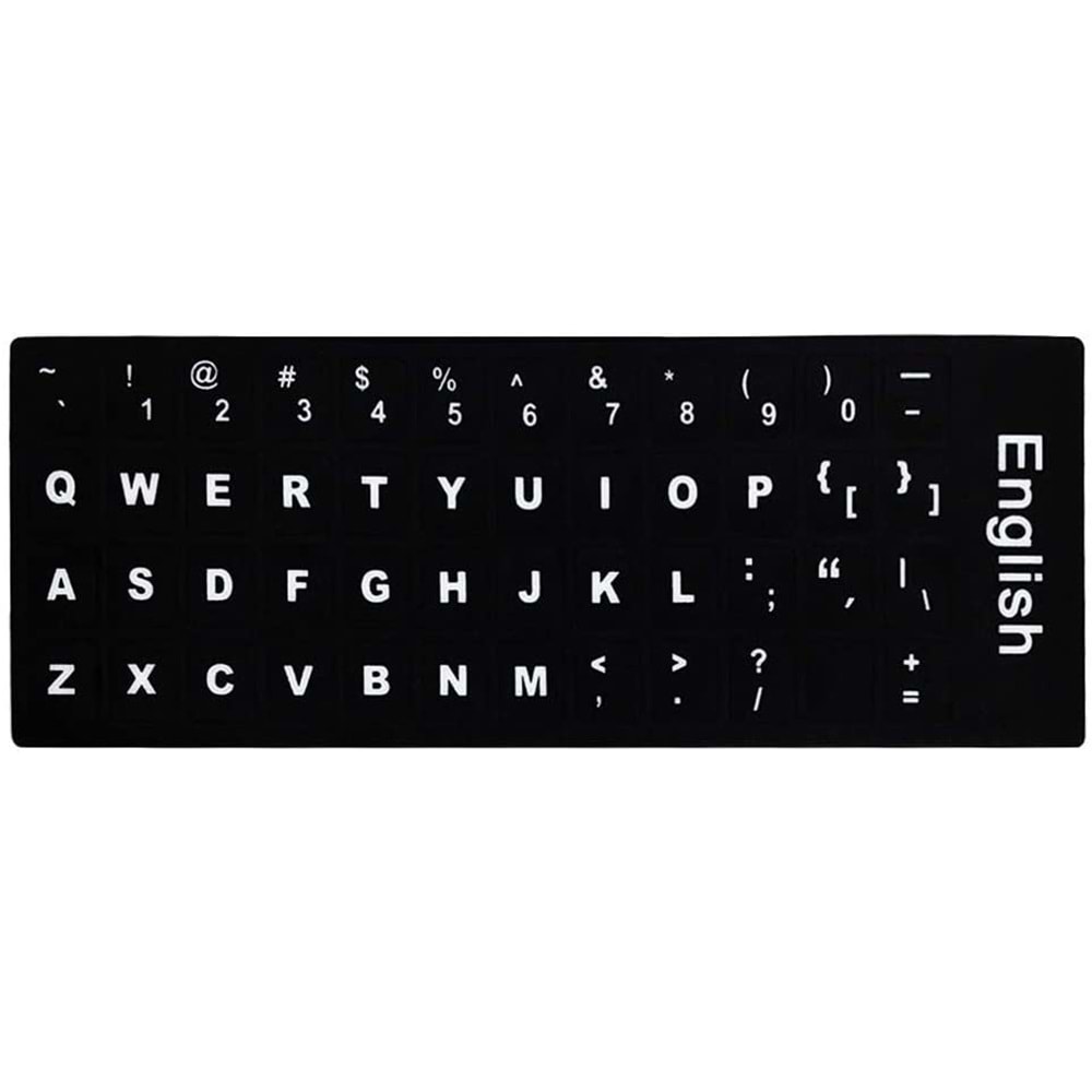 Klavye Etiketi İngilizce English Sticker