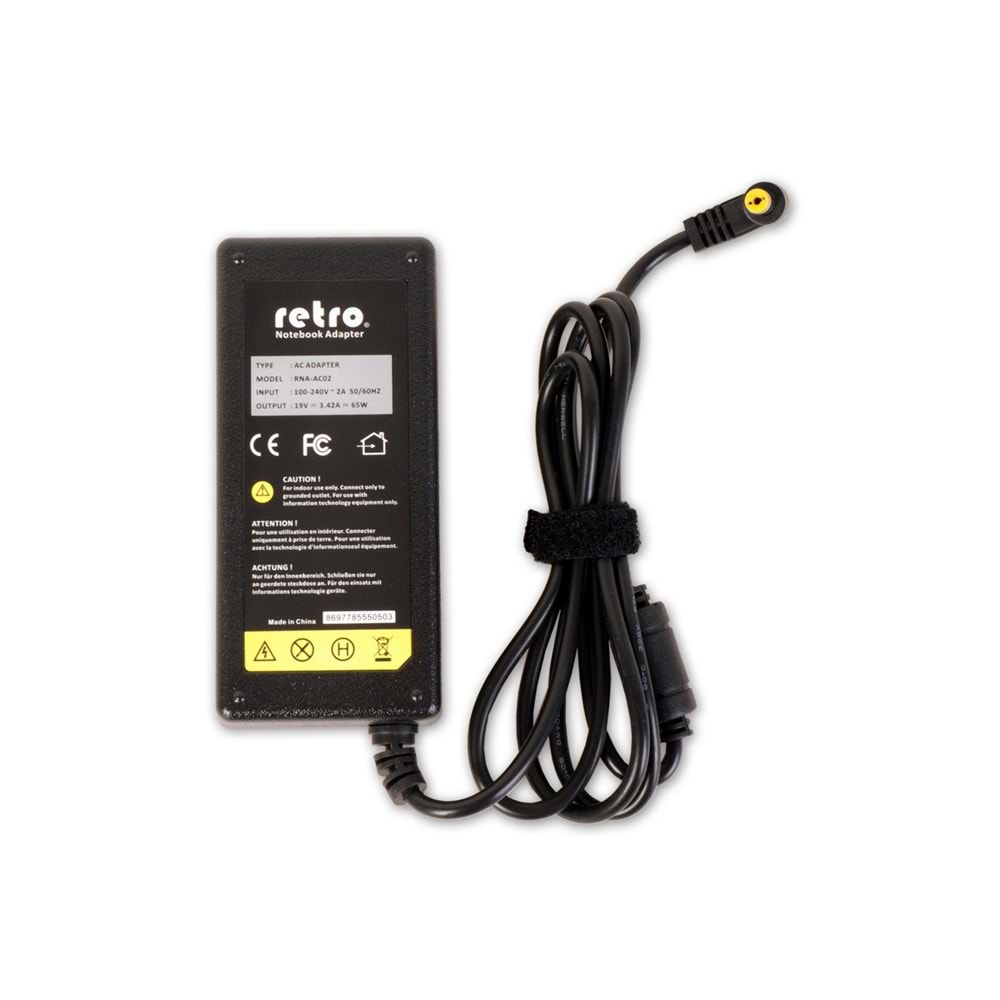 ADAPTOR DCA-A043 19V 3.42A 65W 1.7mm x 5.5mm