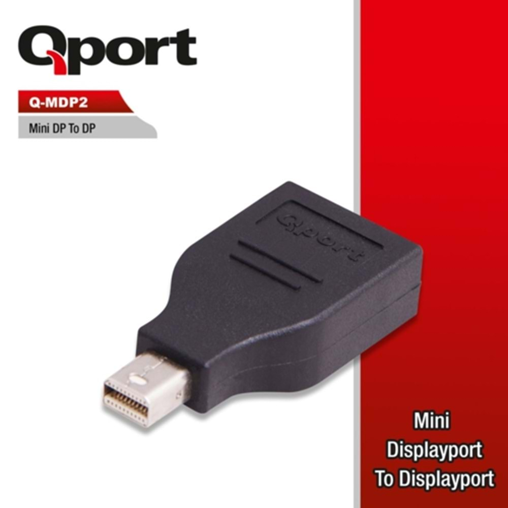 AKSESUAR QPORT Q-MDP2 Mini DP TO DP CEVIRICI