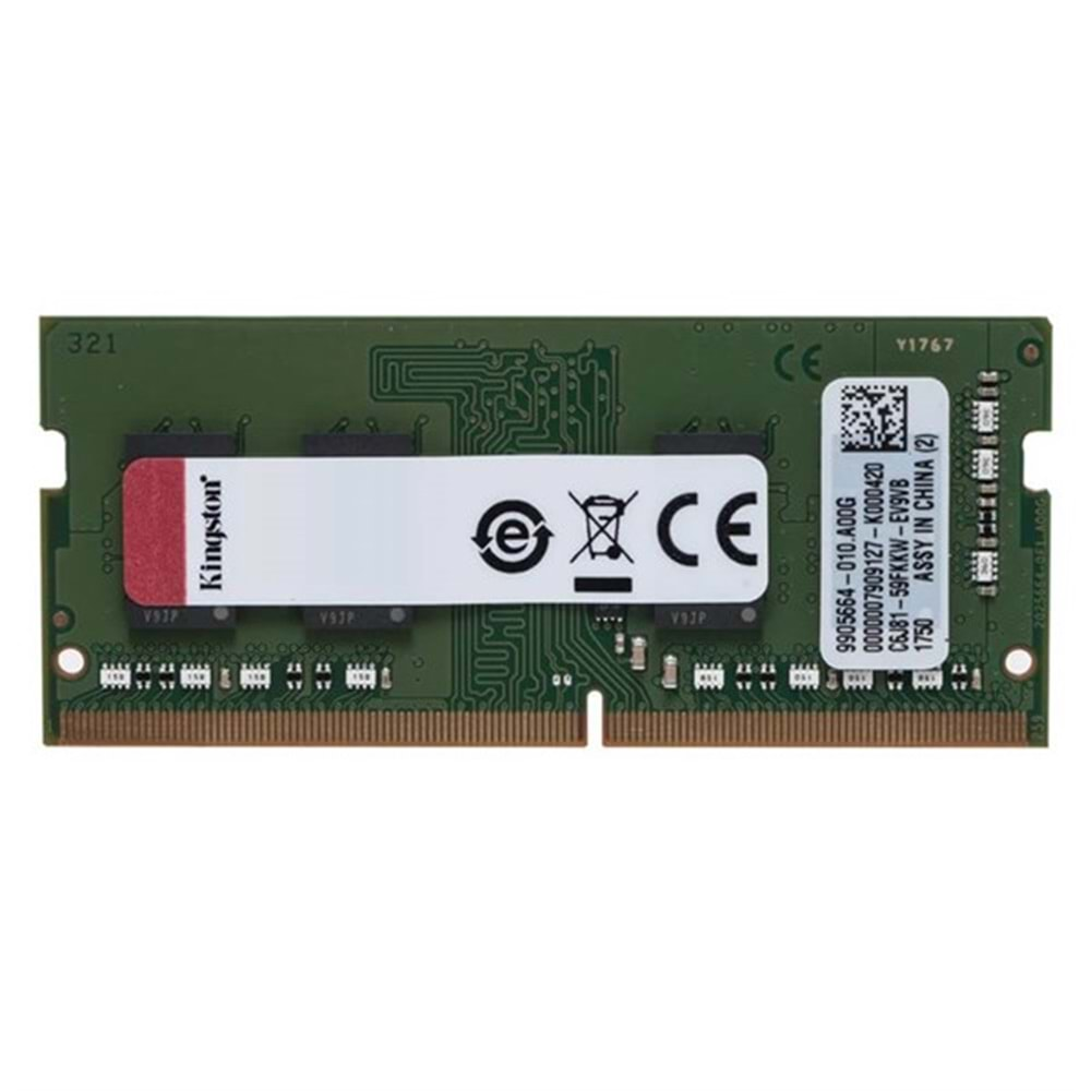 BELLEK KINSGTON 8GB 2666MHZ DDR4 KVR26S19S8/8 NOTEBOOK