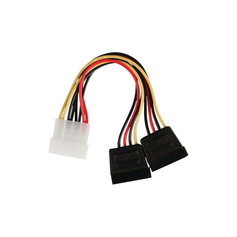 KABLO MOLEX POWER TO 2 x SATA - 15 PİN HDD POWER DÖNÜŞTÜRÜCÜ