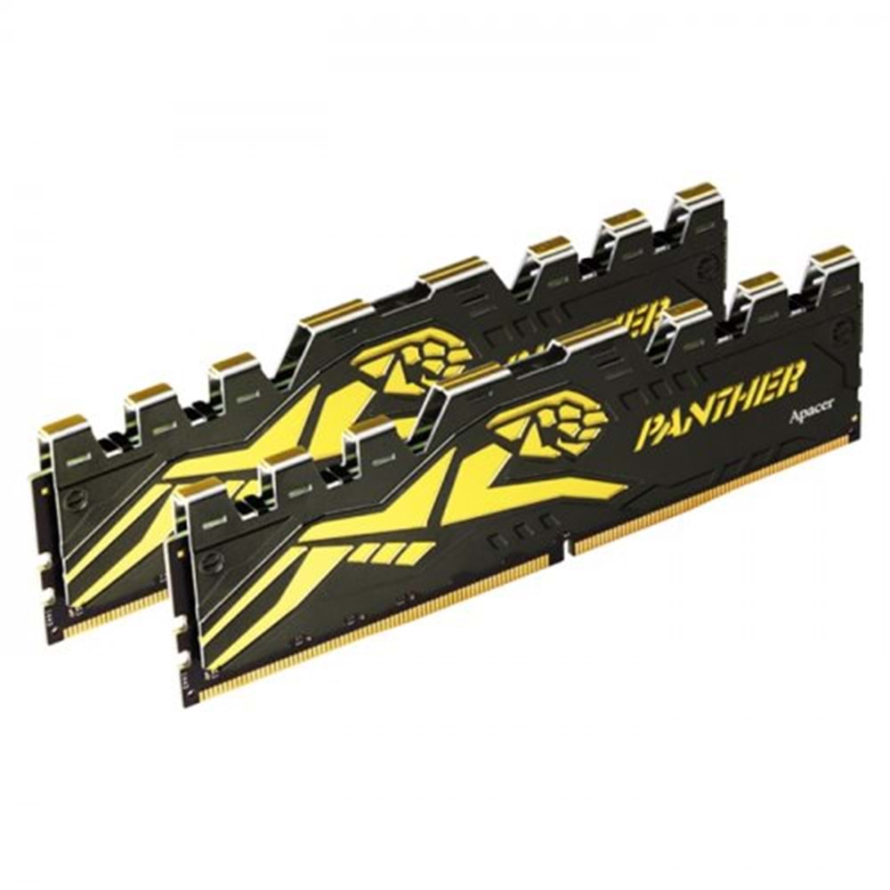 Bellek Apacer Panther Black-Gold 16Gb (2X8Gb) 3200Mhz Cl16 Ddr4