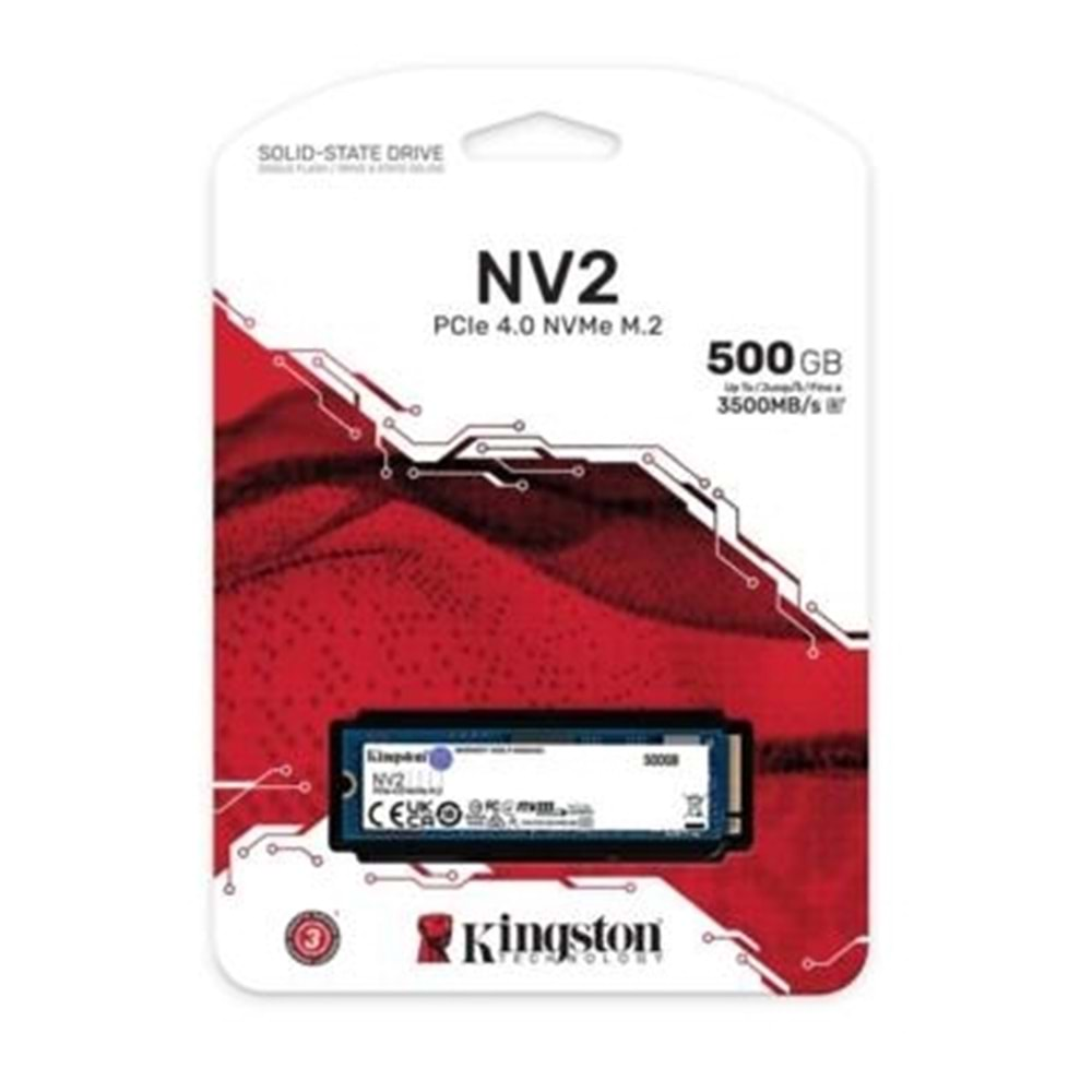 SSD KINGSTON NV2 500GB PCI 4.0 NVMe SNV2S/500G 3500 - 2100 MB/s