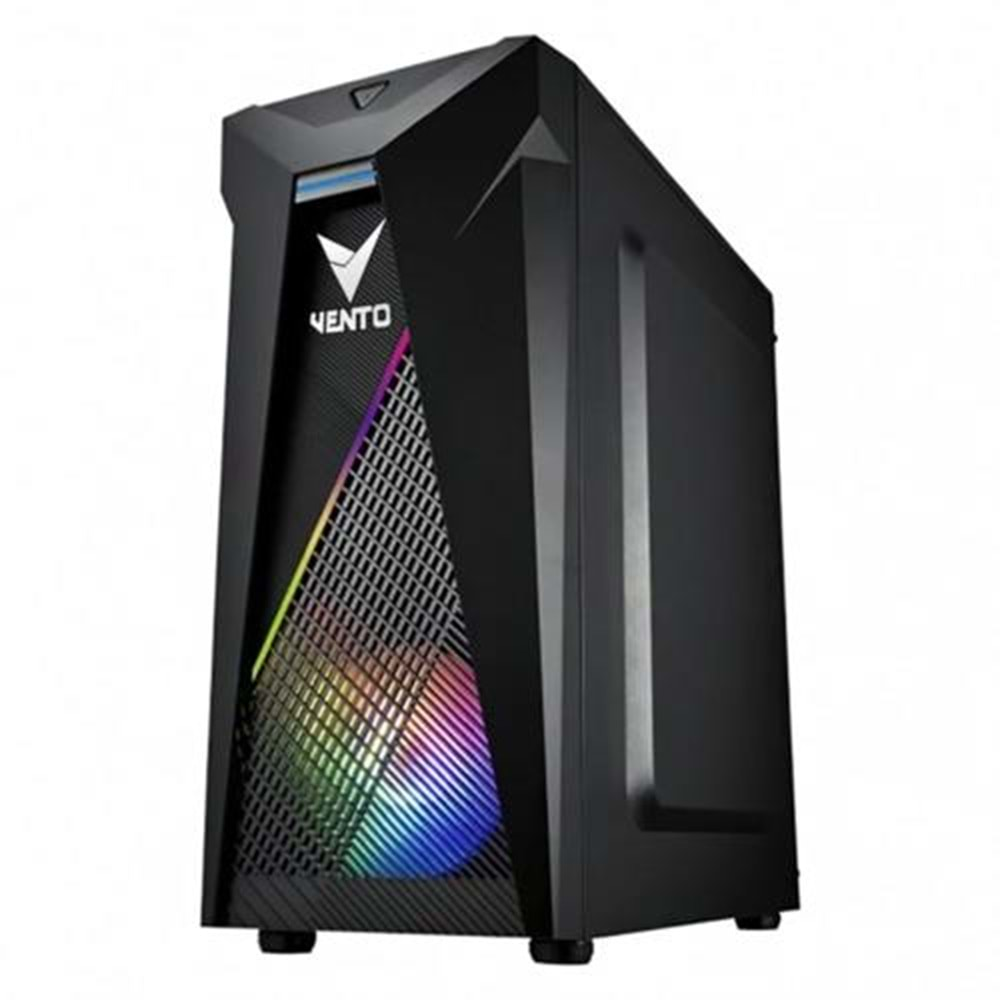 KASA VENTO VG14FE RGB Oyuncu Mid Tower Kasa ATX kasa