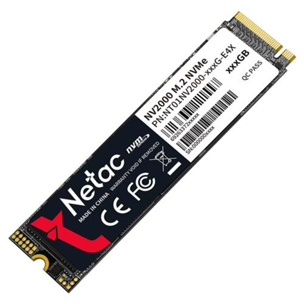 Ssd Netac Nv2000 256Gb M.2 Nvme Nt01Nv2000-256-E4X 2500-1000Mb/S