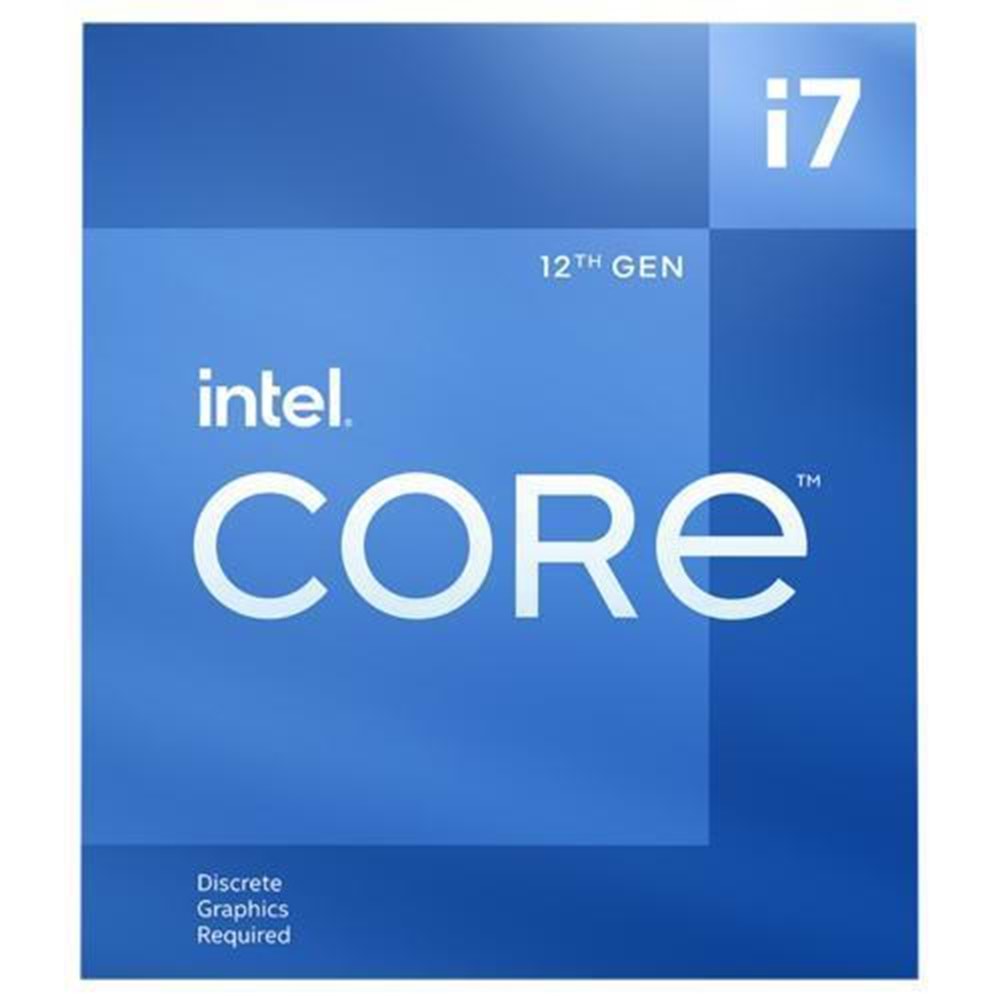İŞLEMCİ INTEL i7-12700F 2.1Ghz 4.8 Ghz 25MB 12.Nesil 1700P - FANSIZ