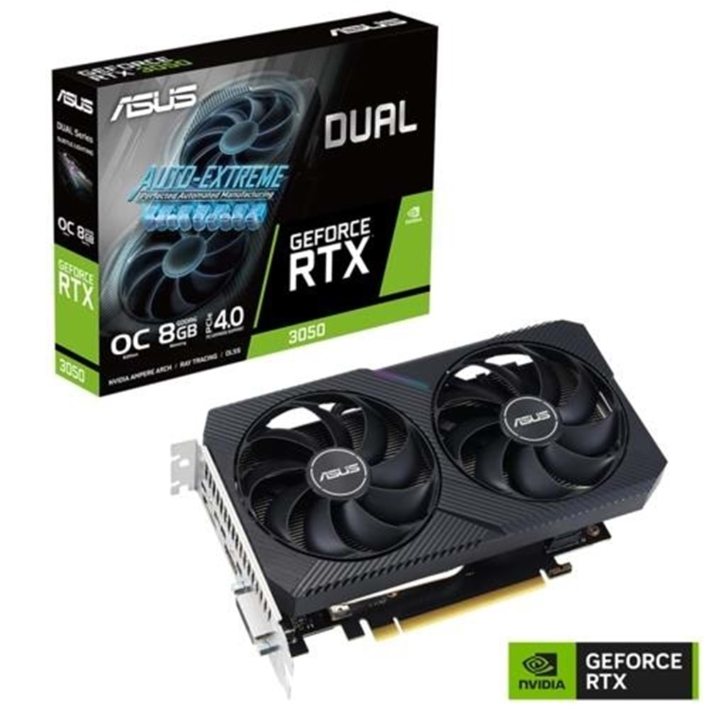 EKRAN KARTI ASUS RTX3050 DUAL-RTX3050-O8G-V2 8GB 128Bit GDDR6