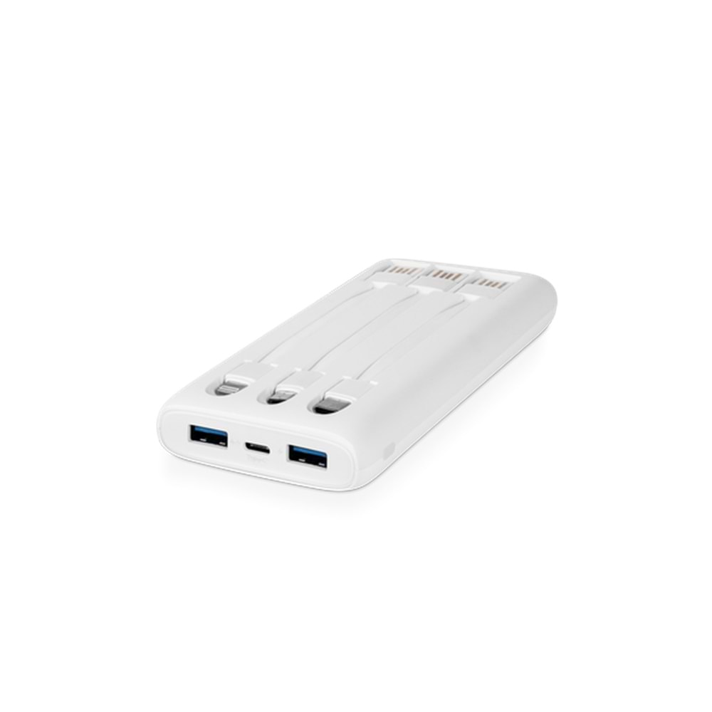 POWERBANK TTEC 2BB202B BEYAZ PowerSlim TRIO LCD 10000Mah PD