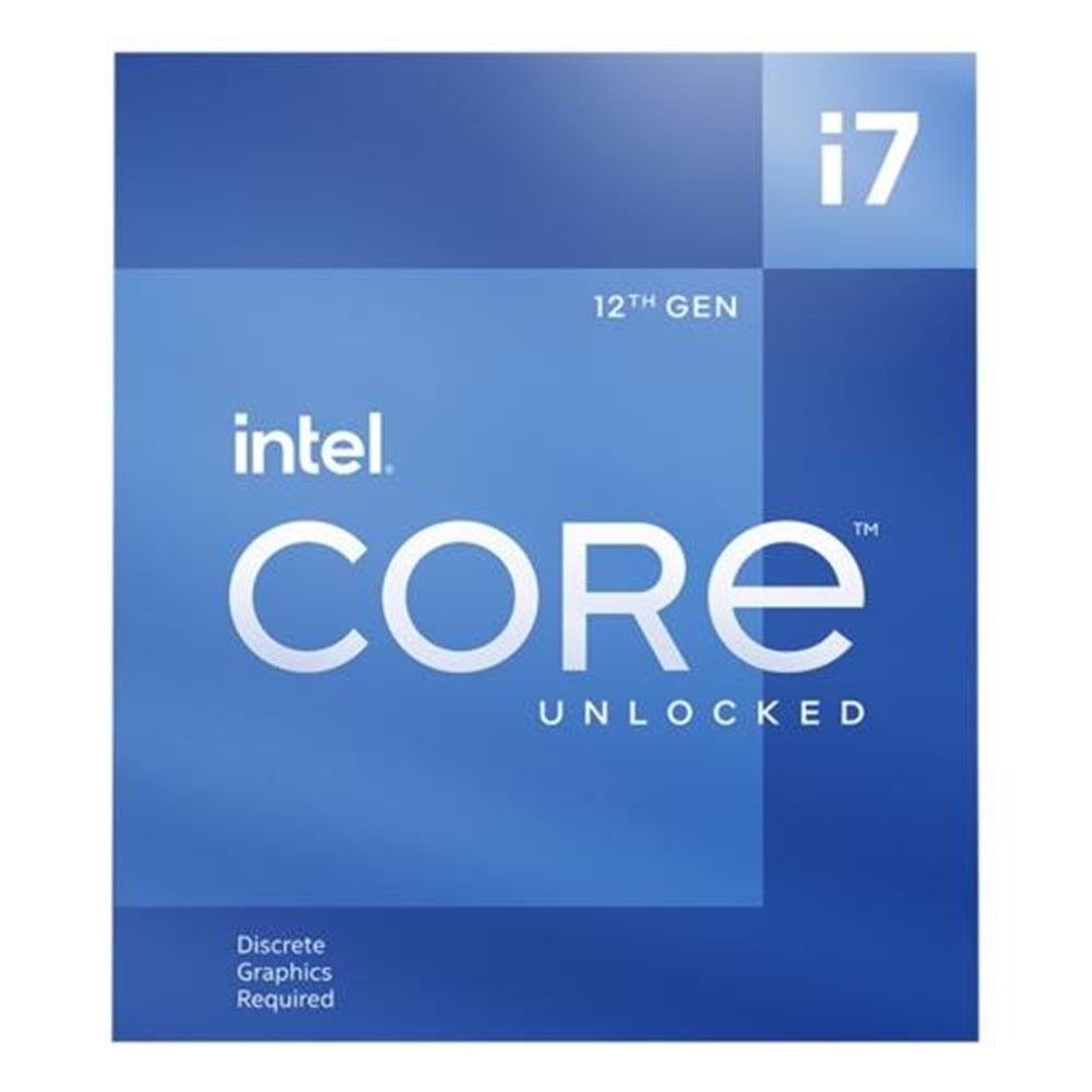 İŞLEMCİ INTEL i7-12700KF 2.7Ghz 5.0 Ghz 25MB 1700P - TRAY FANSIZ