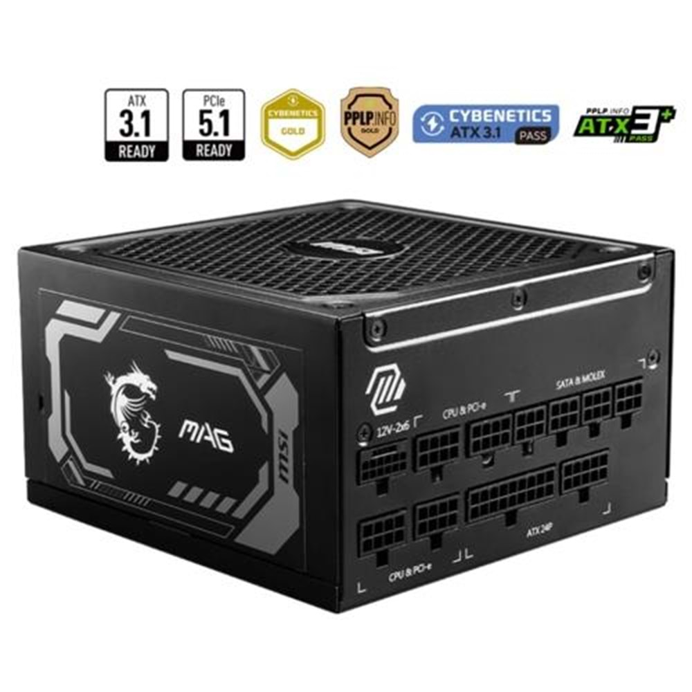 POWER SUPPLY MSI MPG A1000GL PCIE5 1000W 80+ GOLD FULL MODULAR