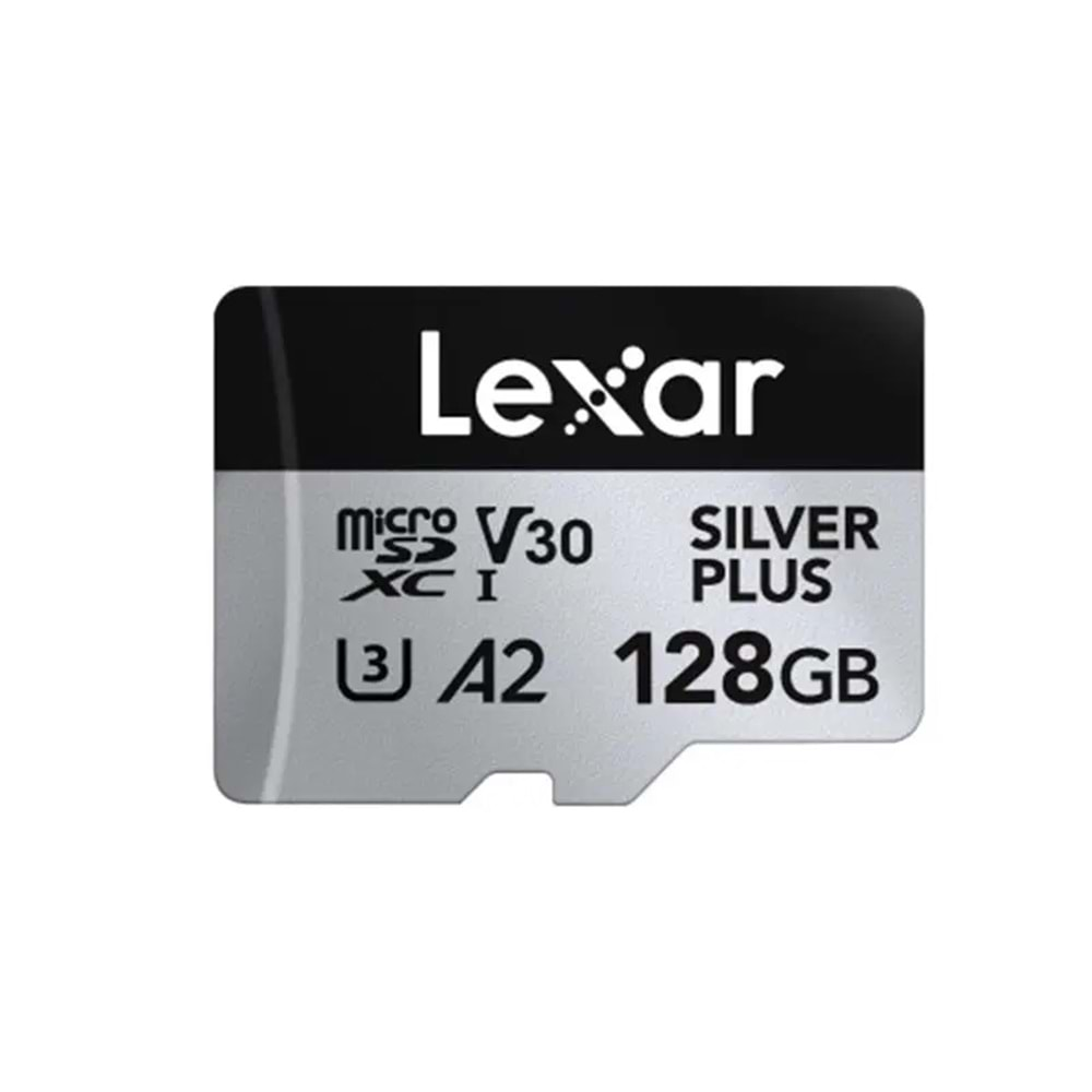 LEXAR 128GB SILVER PLUS MICROSDXC UHS-I 205MB/S-100MB/S C10 A2 V30