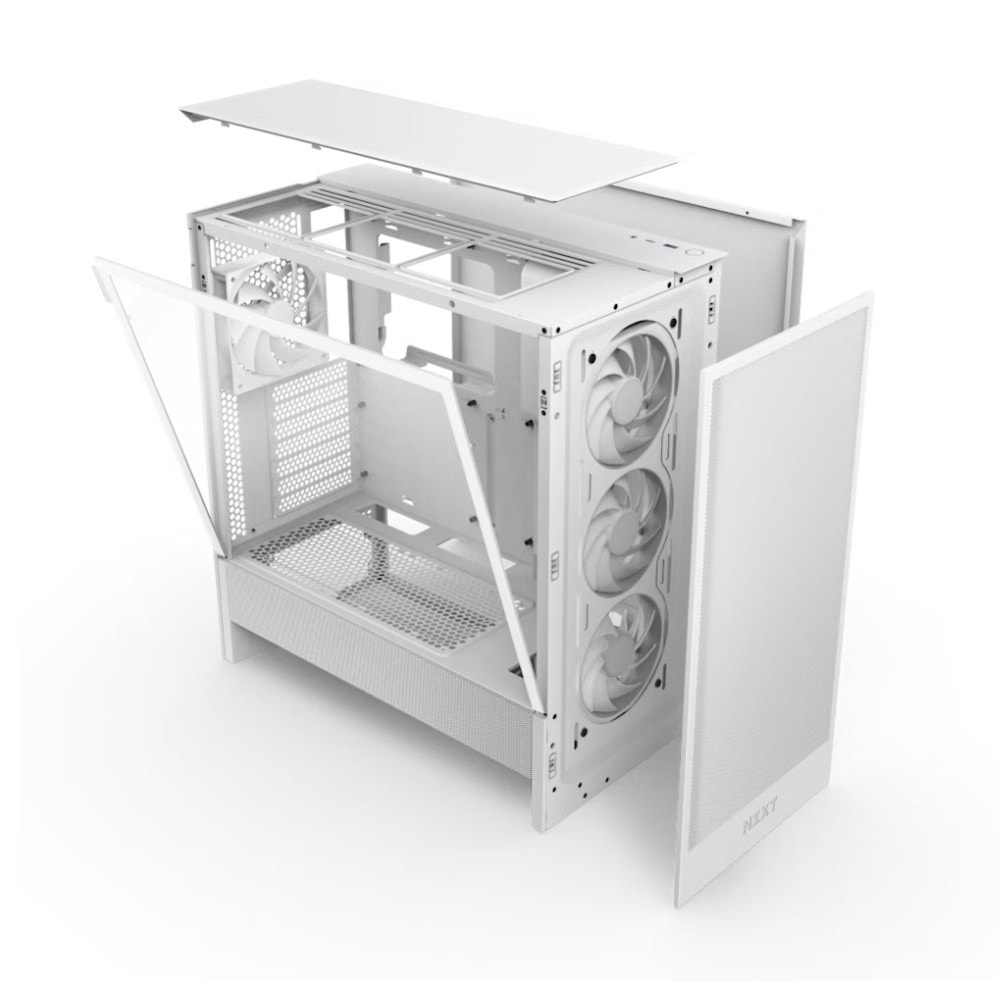 KASA NZXT H5 Flow(2024) White RGB Tempered Glass USB 3.2 Atx Mid Tower