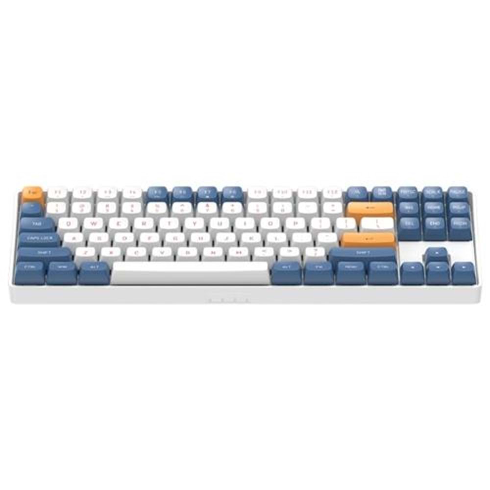 KLAVYE AIGO A87 Mavi Mekanik Yellow Switch Kablolu/Kablosuz Us Layout