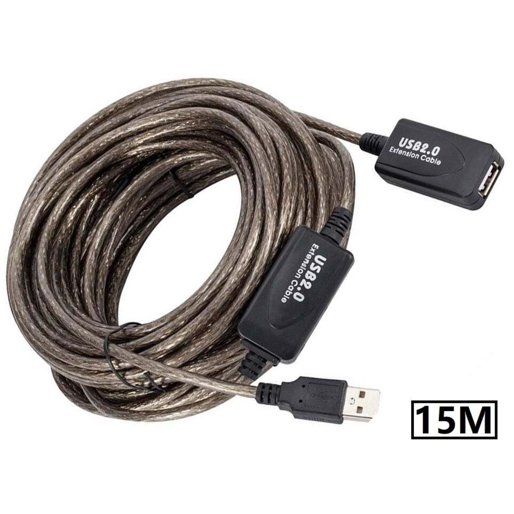Kablo Usb Dişi - USB erkek USB uzatma kablosu 15mt