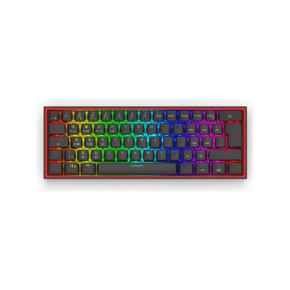 Redragon K616 Fizz Pro RGB Red Switch Kablosuz Siyah Compact Tr Layout