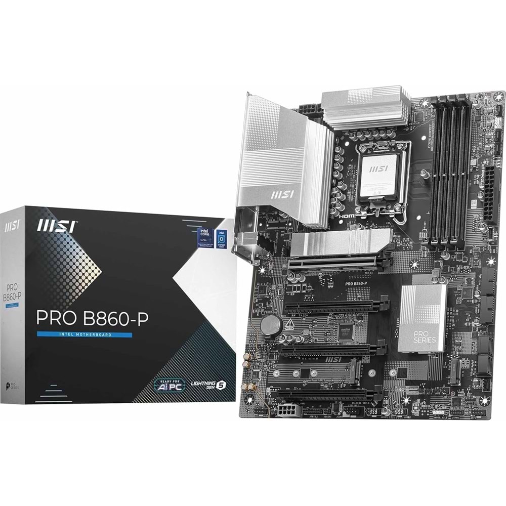 Anakart Msi PRO B860-P DDR5 8800+(OC)MHz Atx