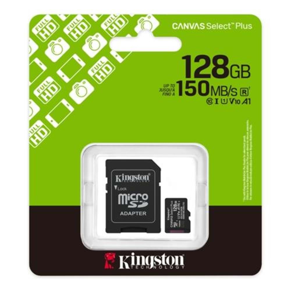 Kingston 128GB MicroSD Gen3 SDCS3/128GB 150MB/s