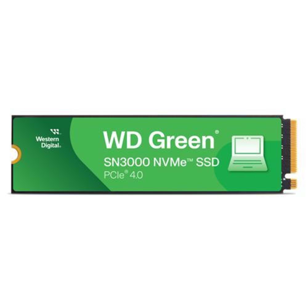 Ssd WD 500GB Green SN3000 m.2 NVMe WDS500G4G0E 5000/4000 MB/s