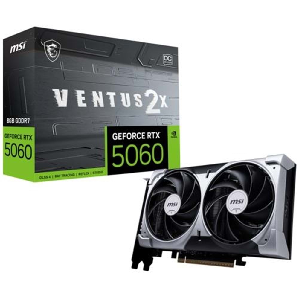 Ekran Kartı Msi Geforce Rtx5060 8GB Ventus 2X Oc Gddr7 128Bdx12