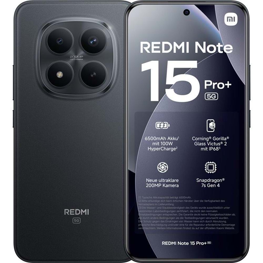 Telefon Xiaomi Redmi Note 15 Pro Plus Black 8Gb Ram 256Gb