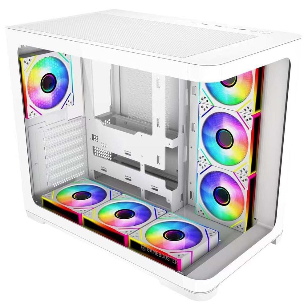 GameBooster GB-G2852W Curved Temperli Camlı 7*ARGB Fan SeaView