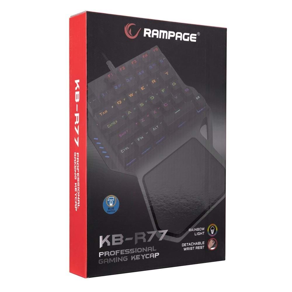 Rampage KB-R77 Palm USB Outemu Blue Switch Mekanik Mini Gaming