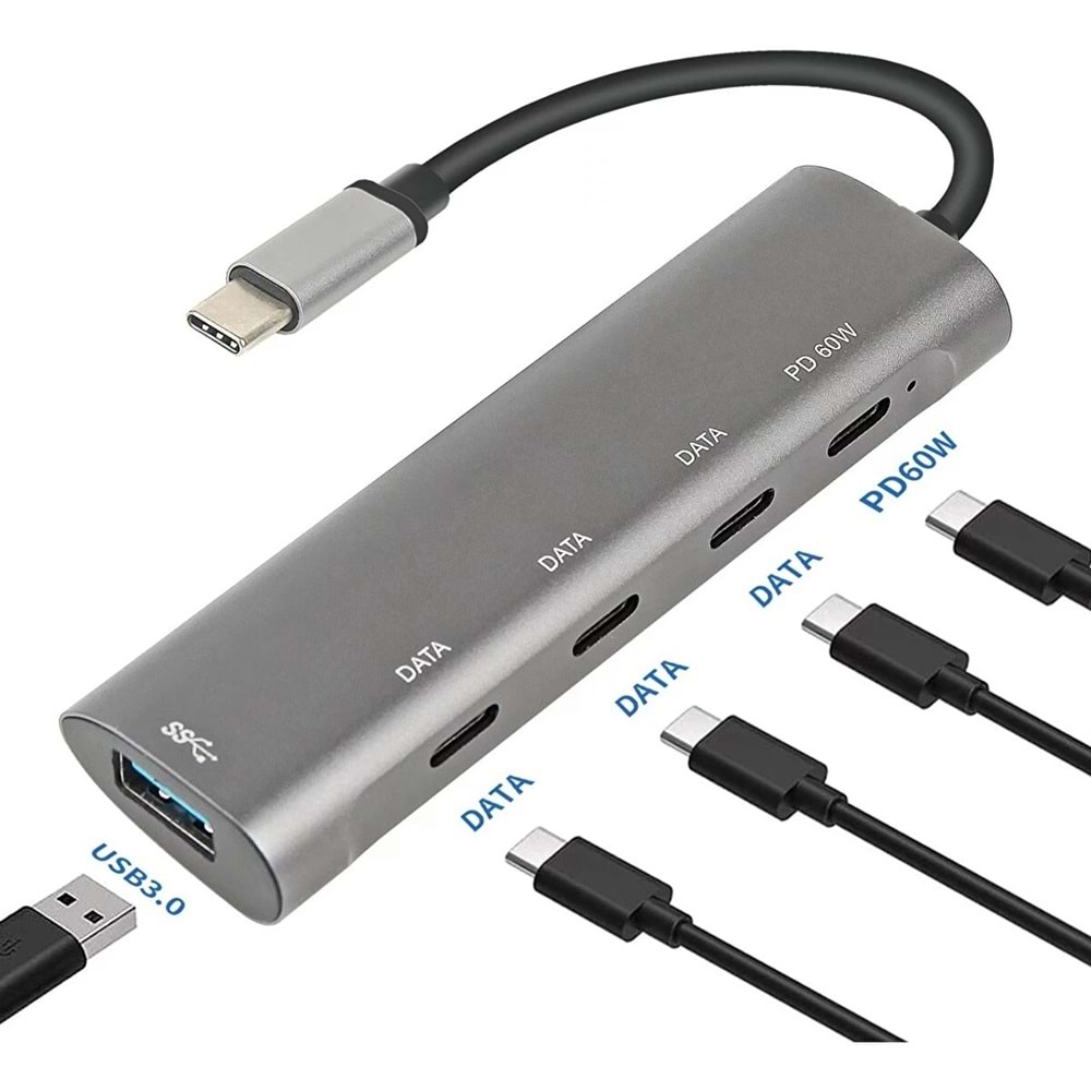 Daytona FC25 5in1 Type-C To Typc-C USB 3.0 10Gbps Çevirici