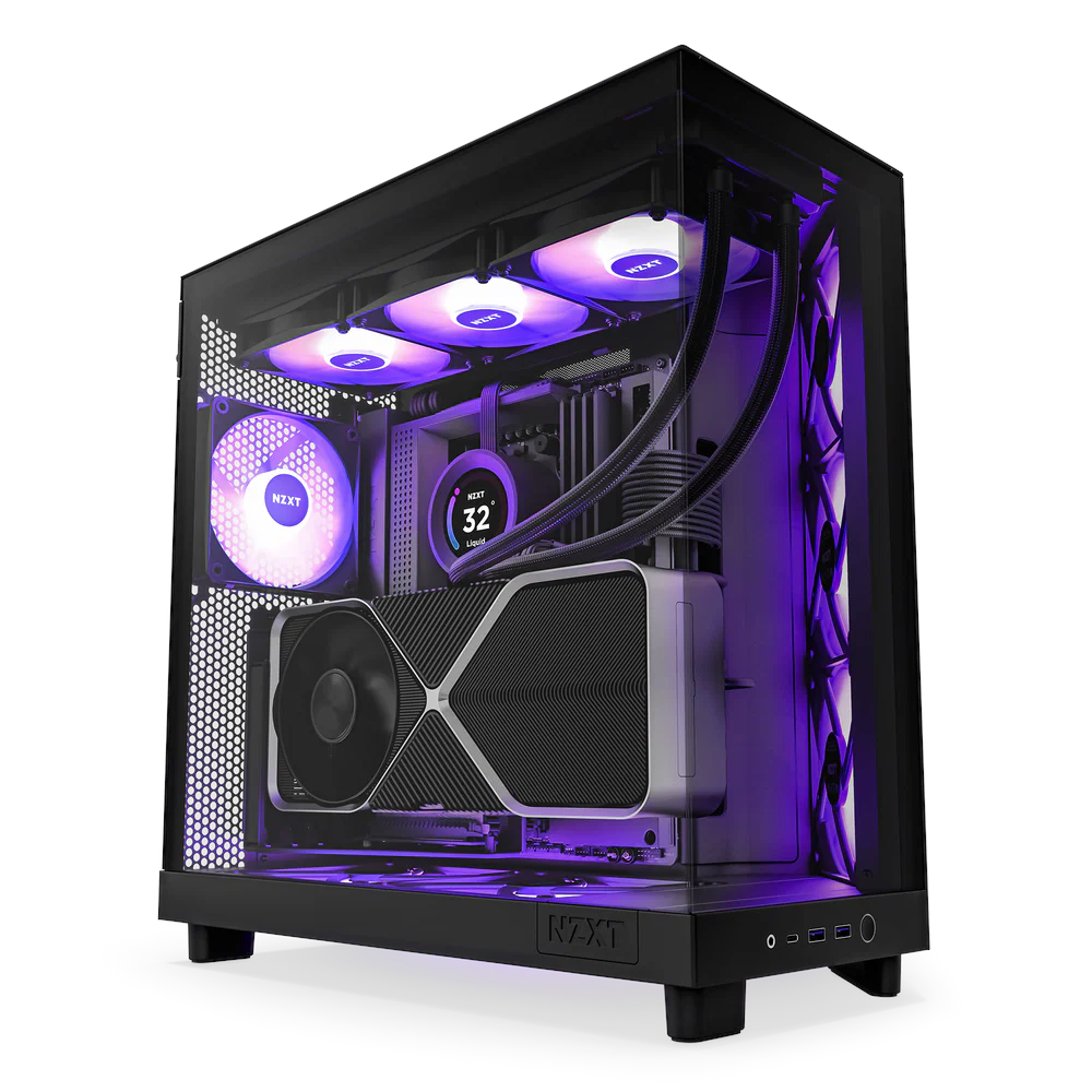 Nzxt H6 Flow RGB CC-H61FB-R1 Siyah ATX Mid Tower