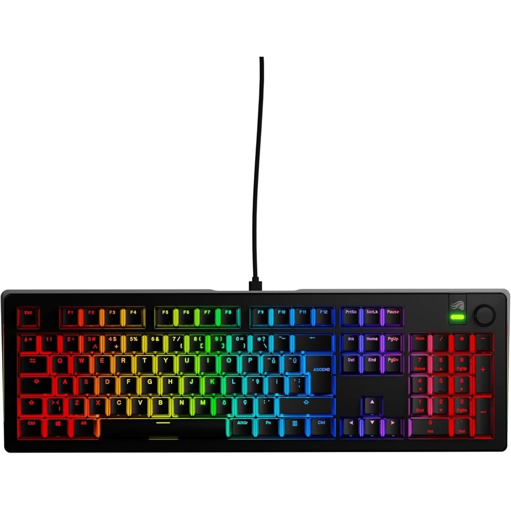 Glorious GMMK3 Fox Linear Switch 100 Kablolu Mekanik Siyah Tr Layout