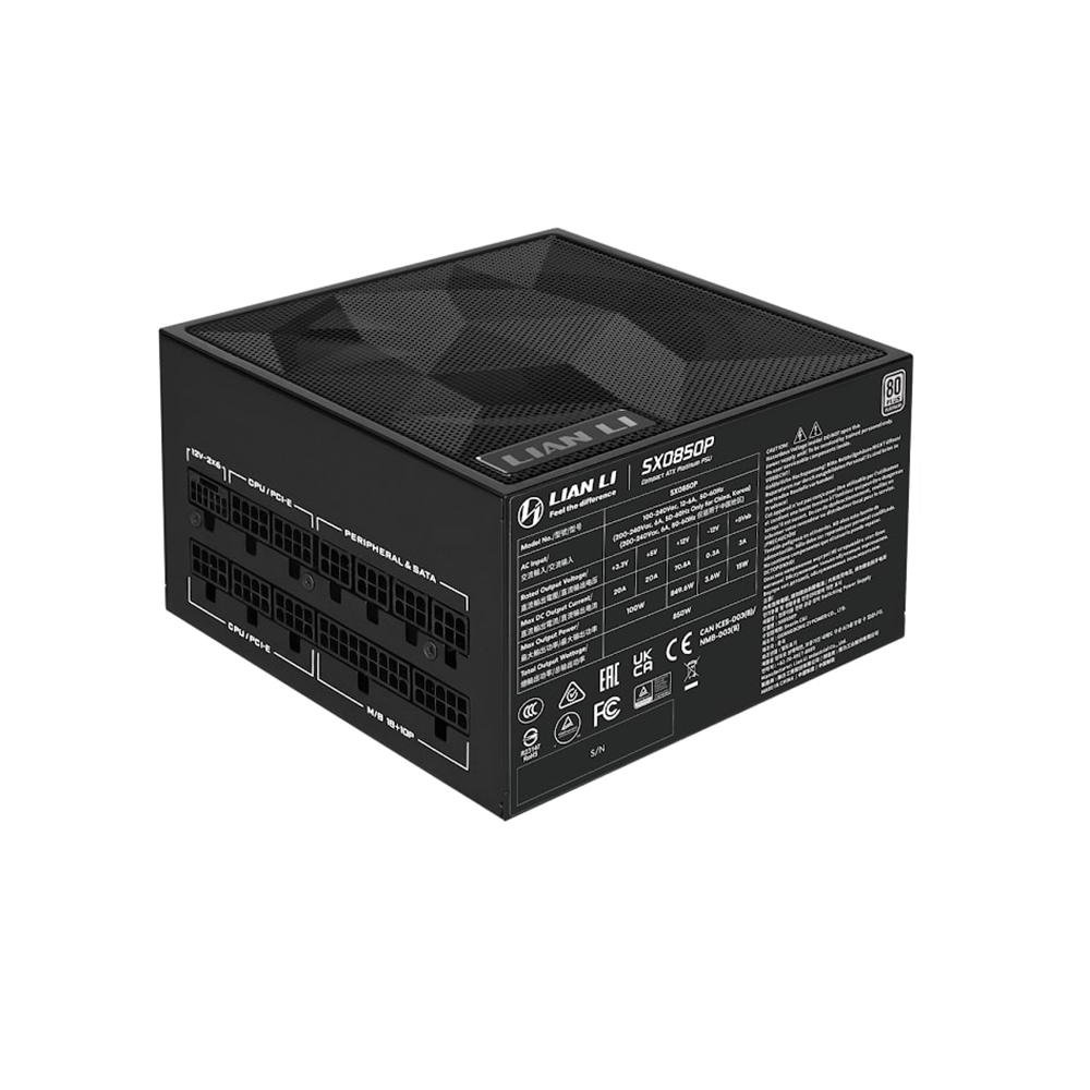Power Supply Lian Li SX850P Siyah 850W 80+ Platinum G9P.SX0850P.B000EU