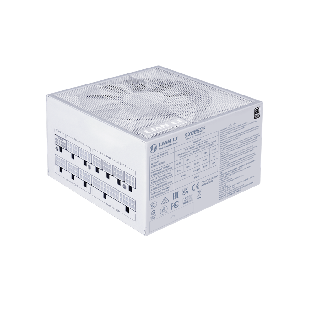 Power Supply Lian Li SX850P Beyaz 850W 80+ Platinum G9P.SX0850P.W000EU