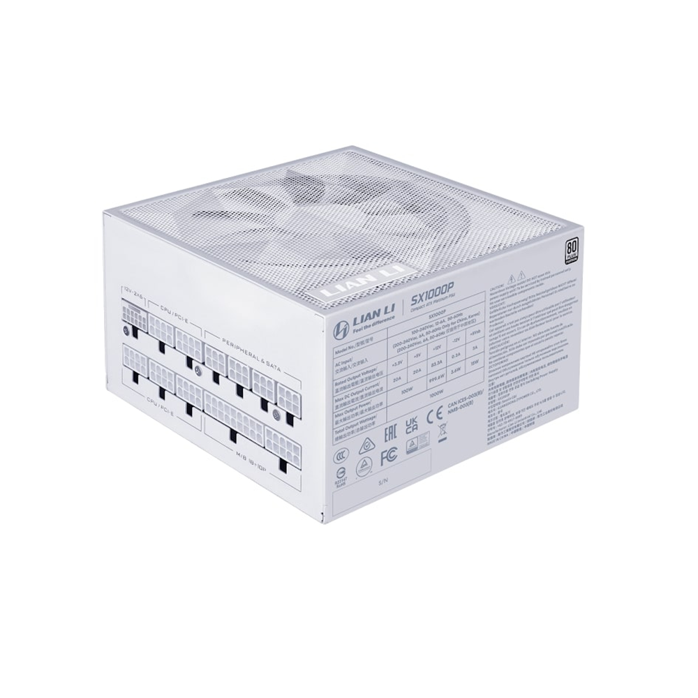 Power Supply Lian Li SX1000P Beyaz 1000W 80+ Platinium G9P.SX1000P.W00