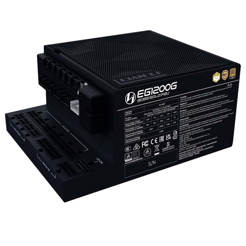 Power Supply Lian Li Edge.1200 Siyah 1200W 80+ Gold G9P.EG1200G.BH00