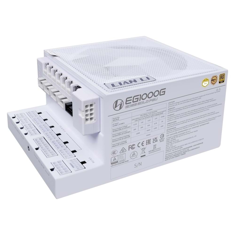 Power Supply Lian Li Edge.1000 Beyaz 1000W 80+ Gold G9P.EG1000G.WH00