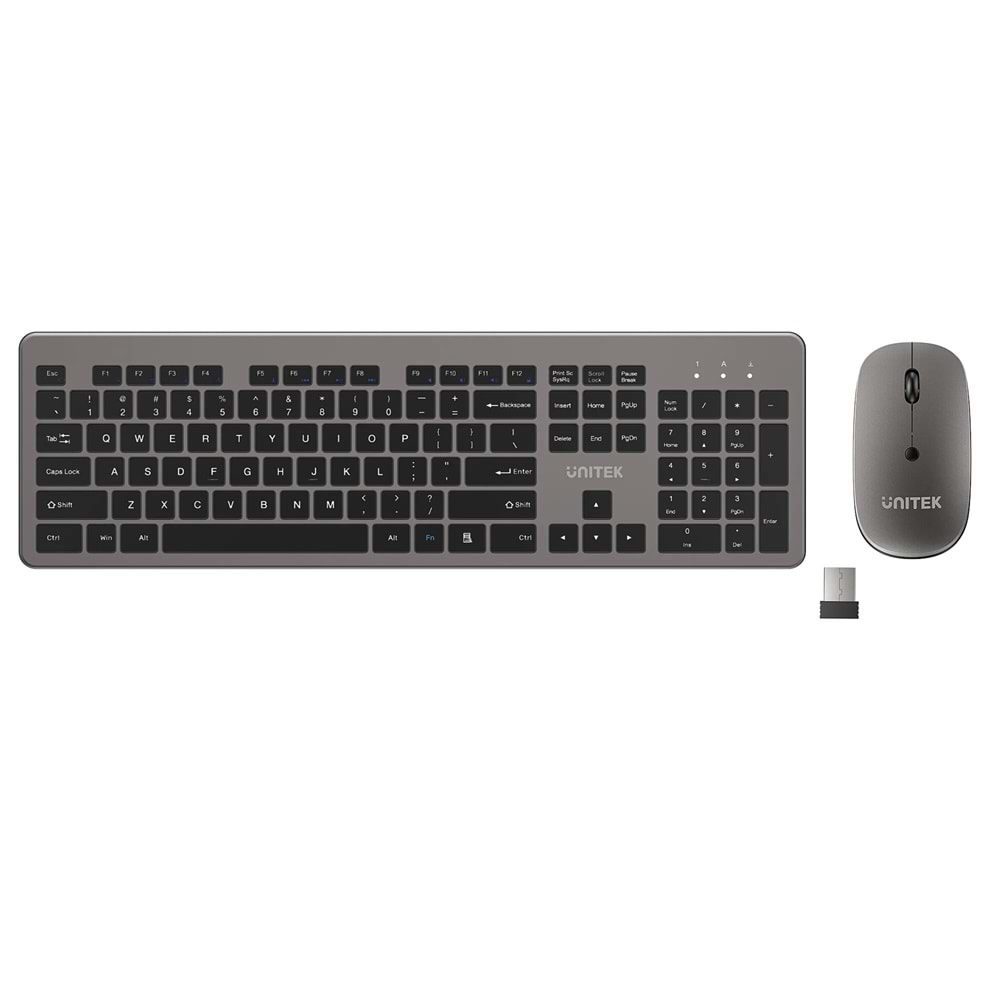 Unitek SlimDuo 2.4GHz Kablosuz Klavye Mouse Seti (T054AGY01-US)