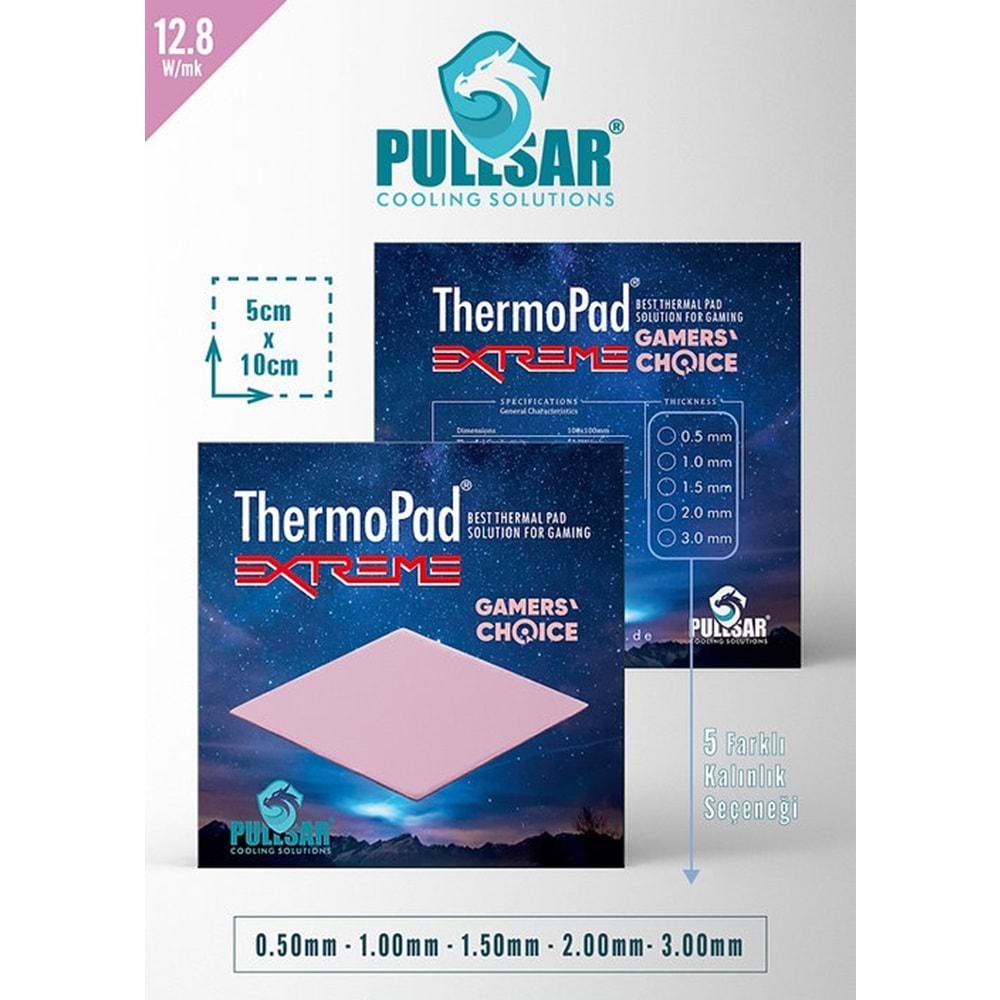 AKSESUAR THERMAL PAD THERMOPAD EXTREME 12.8W/MK 0.5MM - 50X100MM
