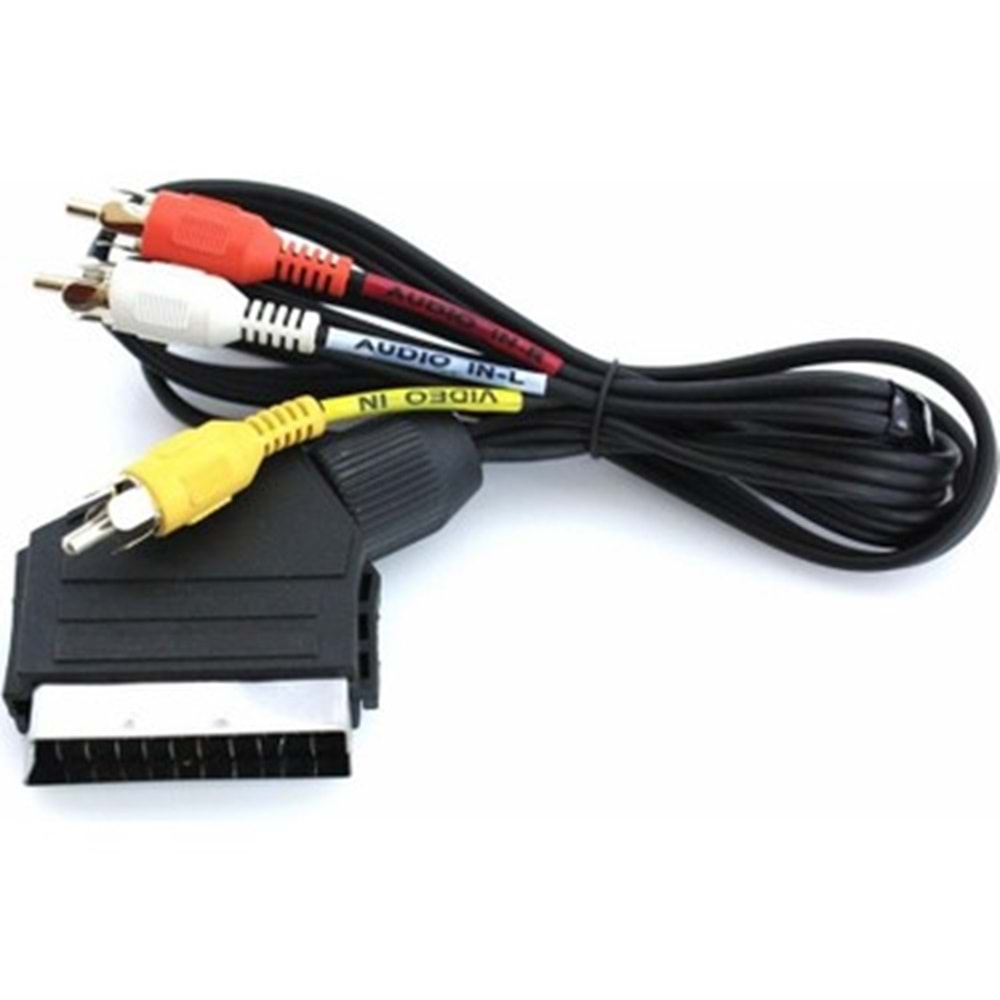 Scart - 3RCA Kablo 50cm