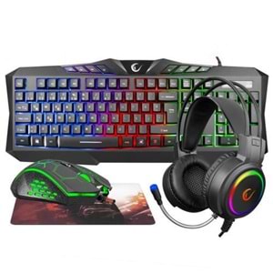RAMPAGE KM-404 ARGENTI Rainbow USB Gaming Combo Set