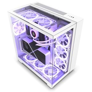 KASA NZXT H9 Elite White RGB Tempered Glass USB 3.2 Atx Mid Tower