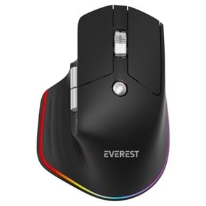 Everest SMW-178 Handy 2in1 Bluetooth+ 2.4Ghz 4000 DPI RGB Mouse Siyah