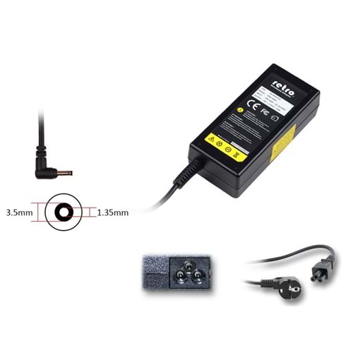 ADAPTOR DCA-HR04 19V 3.42A 3.5mm x 1.35mm 65w