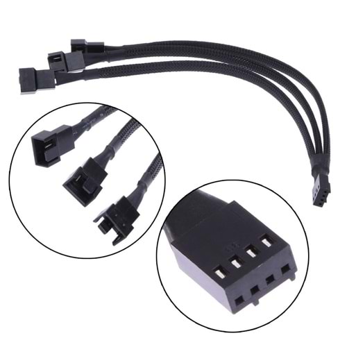 KABLO 4 PIN FAN POWER SPLITTER TO 2 X 3 PIN + 1 X 4PIN POWER PIN
