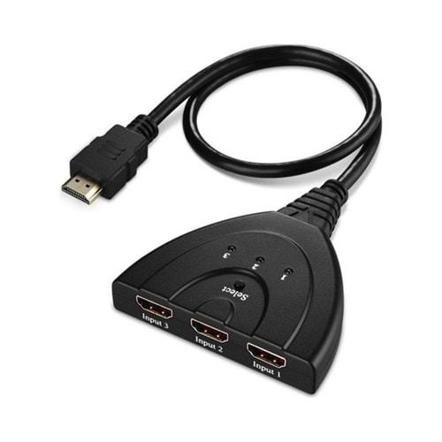 AKSESUAR HDMI SWITCH 3 GİRİŞ 1 ÇIKIŞ FULL HD