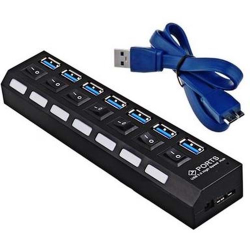 USB ÇOKLAYICI USB 2.0 7 PORT ON/OFF BUTONLU