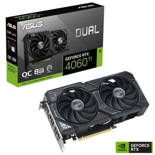 EKRAN KARTI ASUS RTX4060Ti Dual 8GB OC 128Bit GDDR6 3x DP, HDMI