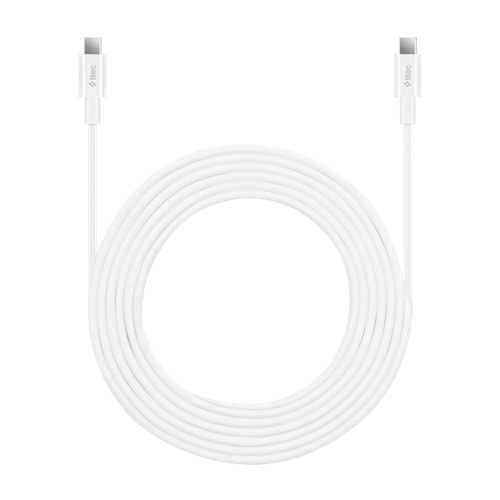 ttec USB-C - USB-C 200cm 60W PD/QC Hızlı Şarj/Data Kablosu Beyaz