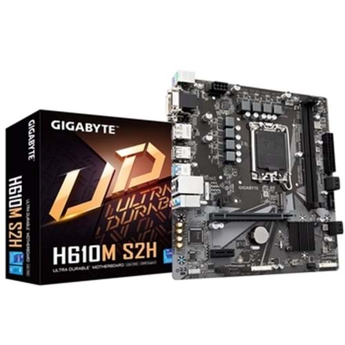 ANAKART GIGABYTE H610M S2H DDR5 5600Mhz HDMP DP DVI 1700p