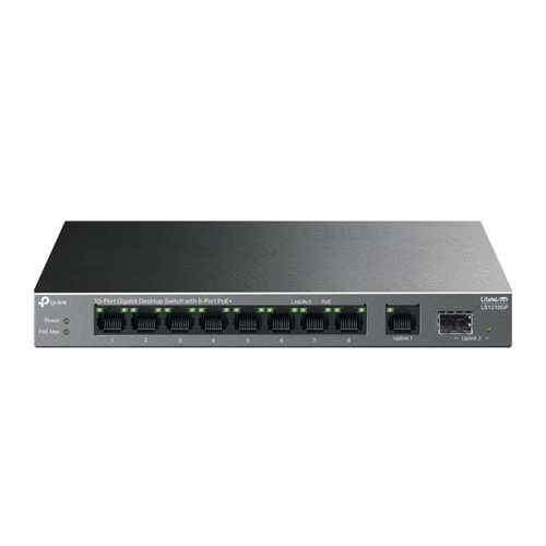 SWITCH TP-LINK LS1210GP 10 PORT 10/100/1000 8 PORT POE+