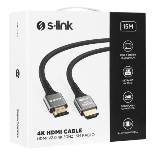 KABLO S-LINK SLX-HD4K15 HDMI 15MT Metal v2.0 4K(4096*2160)30Hz