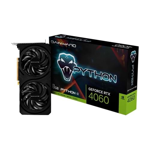 EKRAN KARTI GAINWARD RTX4060 PYTHON II 8GB GDDR6 128bit